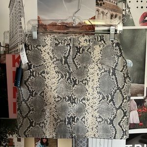 wilfred free snakeskin denim skirt